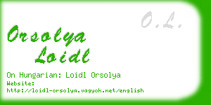 orsolya loidl business card